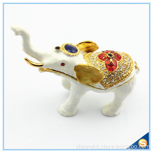 Enamel Craft Creative Antique Elephant Trinket Box Home Decoration Jewelry Box SCJ722